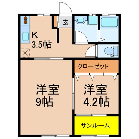 モンターニュAの物件間取画像